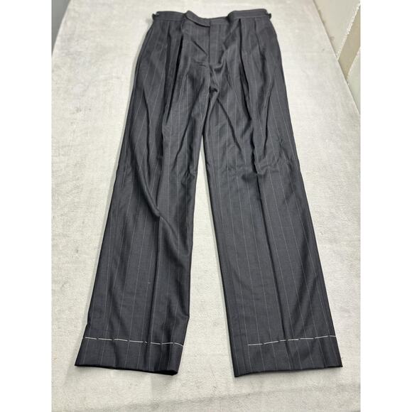 Ralph Lauren Dress Pants Mens 40R Wool Cashmere Pinstripe Pleated Unhemmed Class